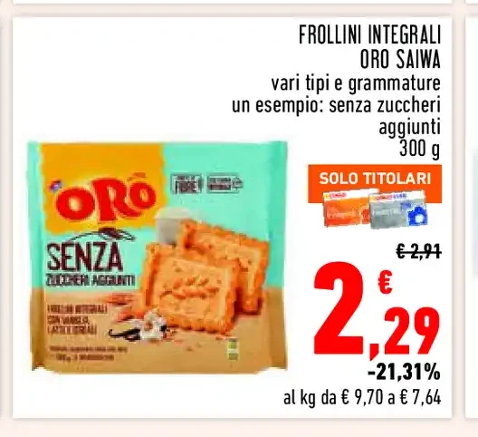 Frollini integrali Oro Saiwa