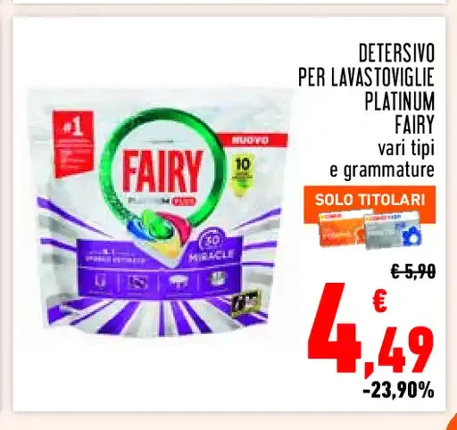 Detersivo per lavastoviglie Fairy Platinum