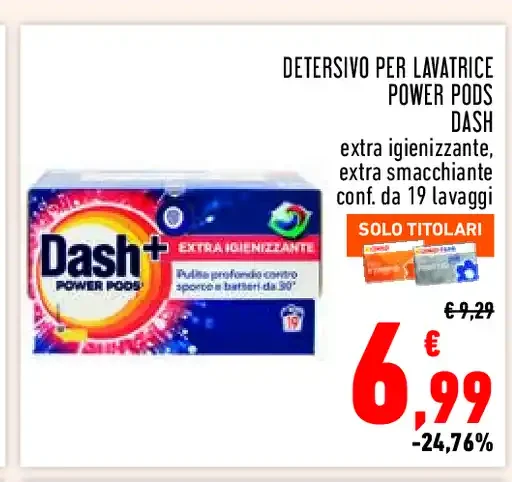 Detersivo per lavatrice Power Pods Dash