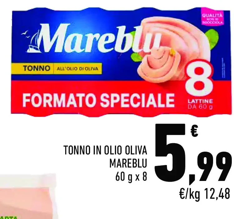 Tonno in olio di oliva Mareblu