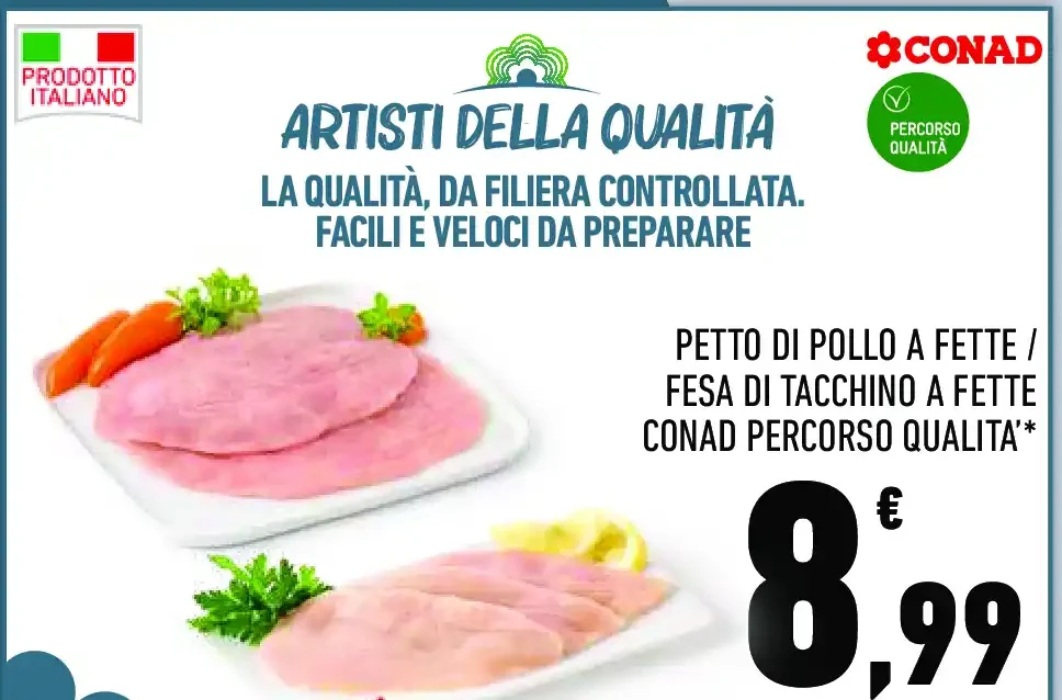Petto di pollo a fette / fesa di tacchino a fette