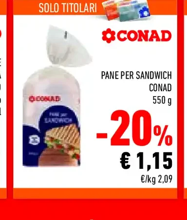 Pane per sandwich Conad