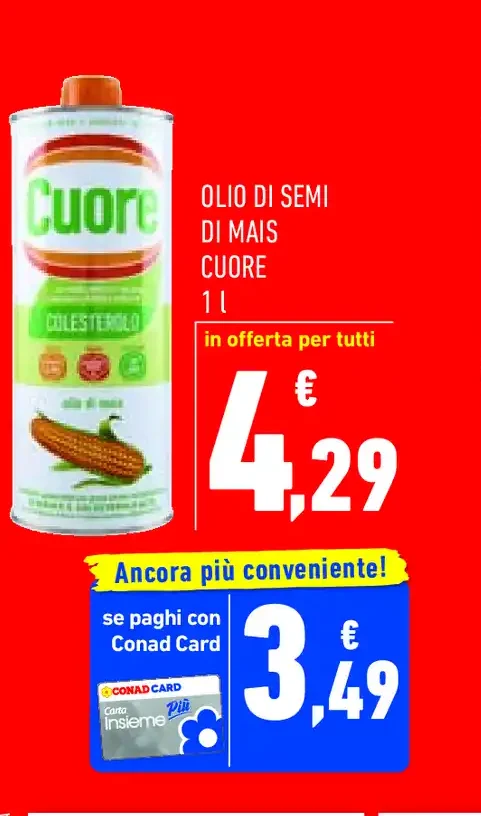 Olio di semi di mais Cuore
