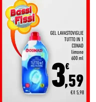 Gel lavastoviglie Tutto in 1 Conad