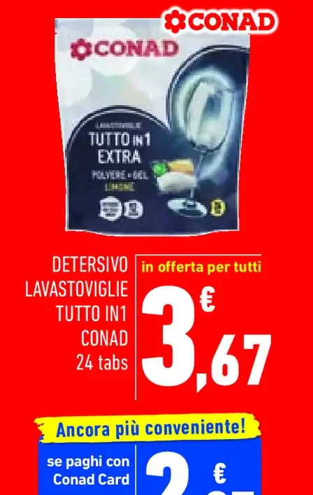 Detersivo lavastoviglie Tutto in 1 Conad