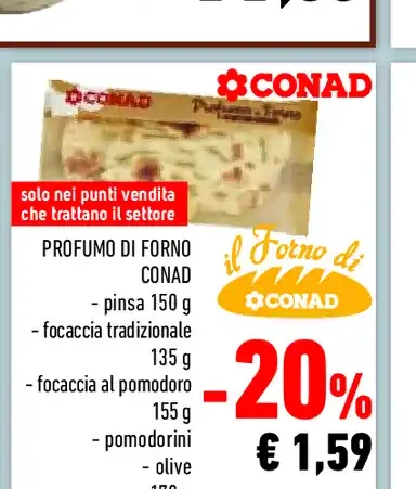 Pinsa/focaccia Conad Il Forno di Conad