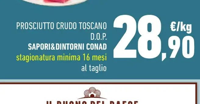 Prosciutto crudo toscano D.O.P.