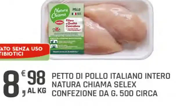 Petto di pollo italiano intero Natura Chiama Selex