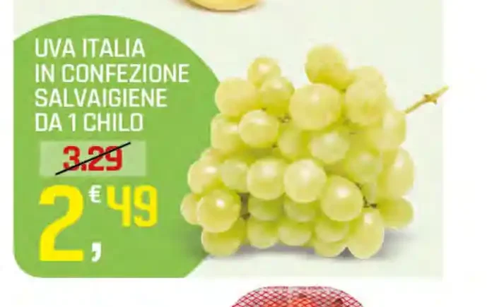Uva Italia in confezione salvagiene