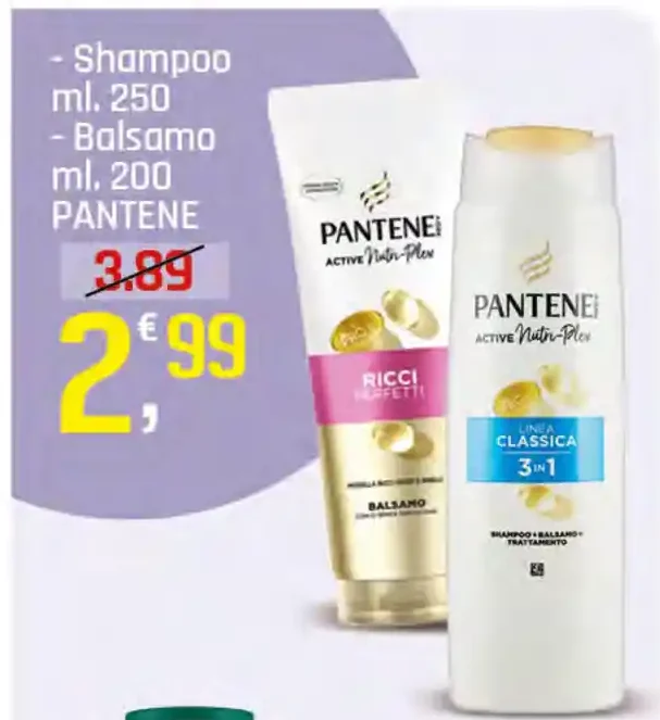 Shampoo o balsamo Pantene