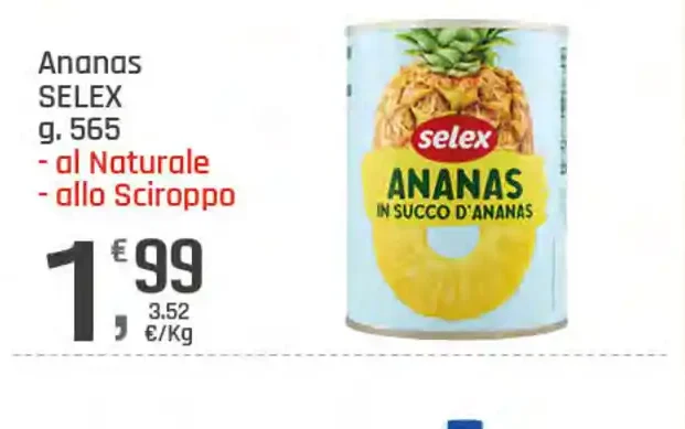 Ananas al naturale o allo sciroppo