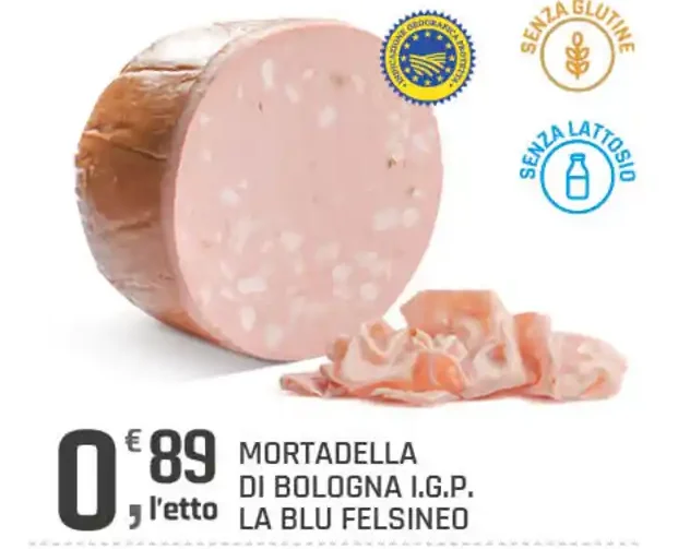 Mortadella di Bologna I.G.P. La Blu Felsineo