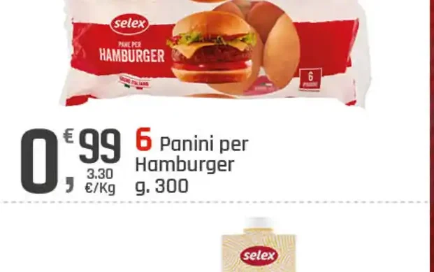 Panini per hamburger