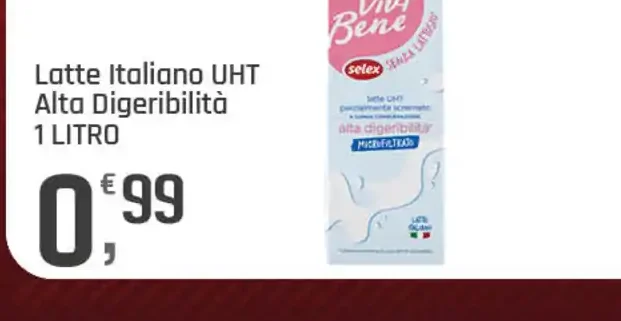 Latte italiano UHT alta digeribilità