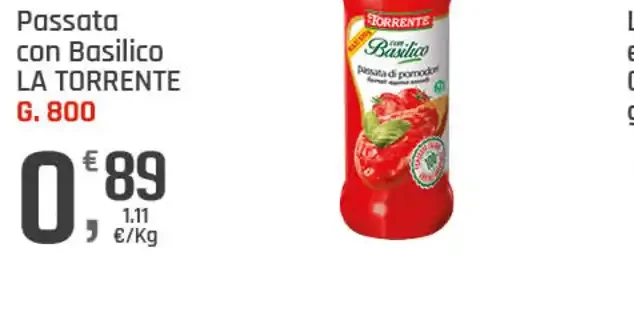 Passata con basilico La Torrente