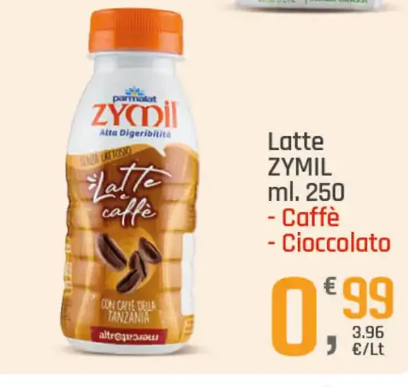 Latte Zymil al caffè o cioccolato