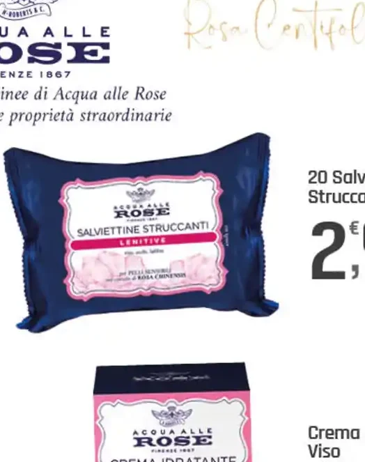 Acqua alle Rose salviettine struccanti