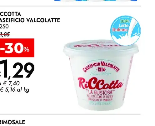 Ricotta Caseificio Valcolatte