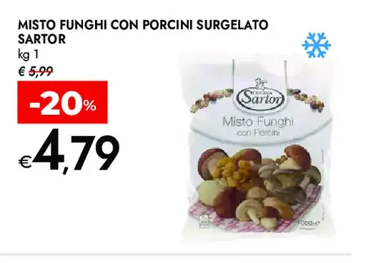 Misto funghi con porcini surgelato