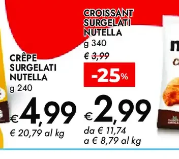 Crêpe surgelati Nutella