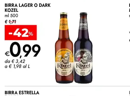 Birra lager o dark