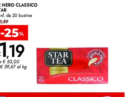 Tè Nero Classico Star
