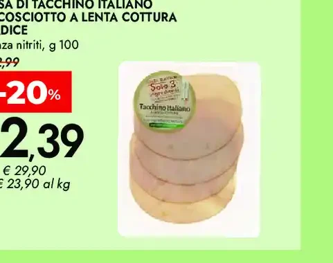 Fesa di Tacchino Italiano o Cosciotto a Lenta Cottura Radice