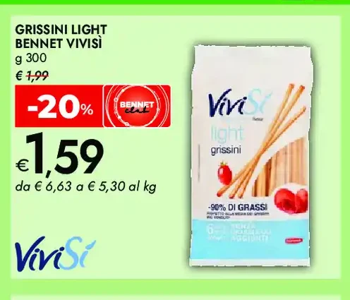 Grissini light Bennet Vivisi