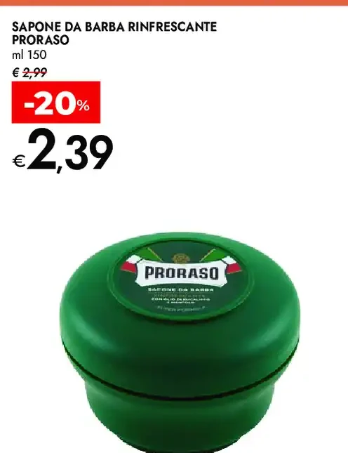 Sapone da barba rinfrescante Proraso