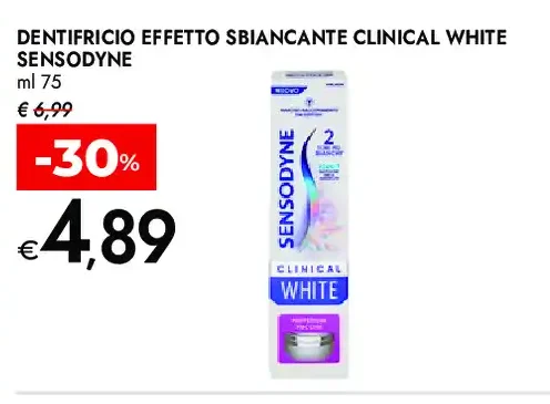 Dentifricio effetto sbiancante Clinical White Sensodyne