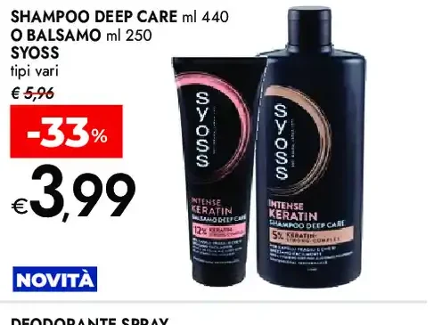 Shampoo Deep Care o balsamo Syoss