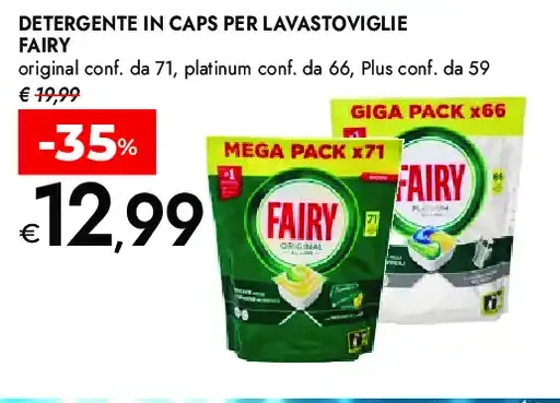 Detergente in caps per lavastoviglie Fairy
