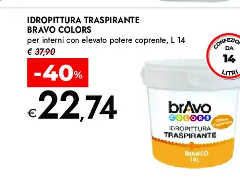 Idropittura traspirante Bravo Colors