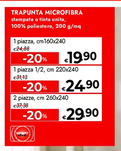 Trapunta microfibra