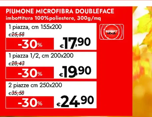 Piumone microfibra doubleface
