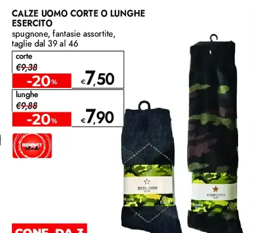 Calze uomo lunghe esercito