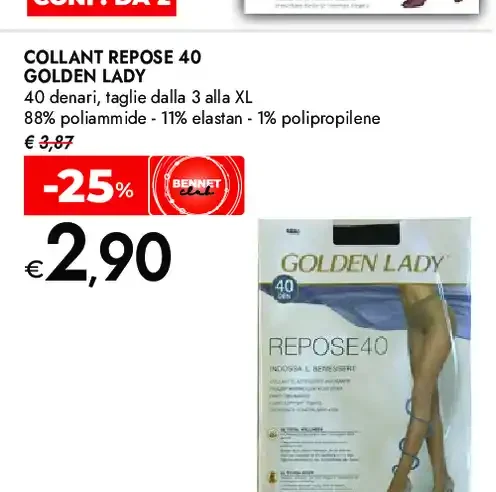 Collant Repose 40 Golden Lady