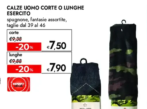 Calze uomo corte esercito