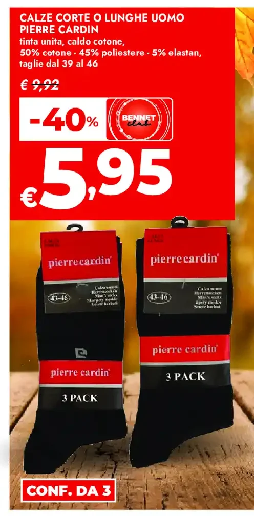 Calze corte o lunghe uomo Pierre Cardin