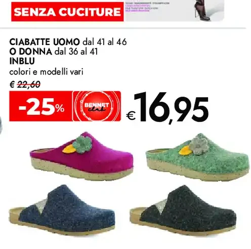 Ciabatte uomo o donna Inblu