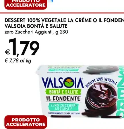 Dessert vegetale Valsoia Bon & Salute