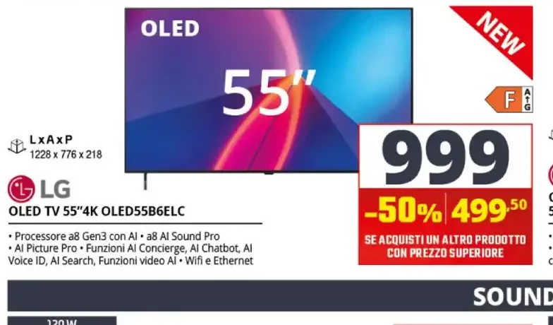 LG OLED TV 55" 4K OLED55B6ELC