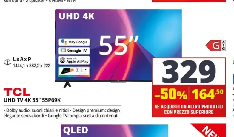 TCL UHD TV 4K 55" 55P69K