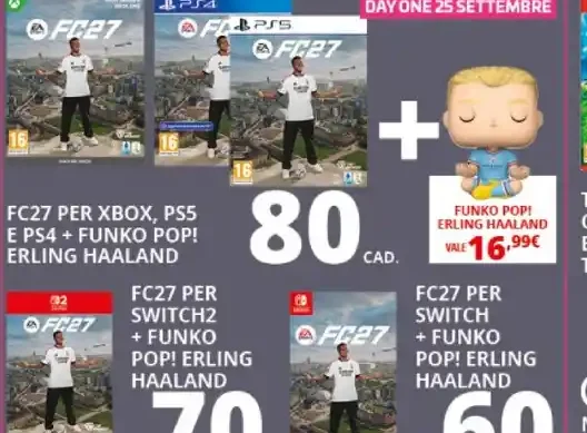 FC27 Xbox PS5 PS4 + Funko Pop Erling Haaland