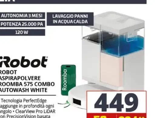 iRobot Roomba 575 Combo AutoWash White