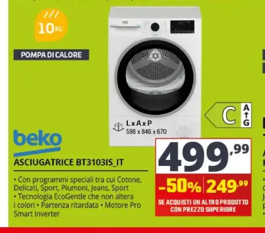 Beko asciugatrice BT3103IS_IT