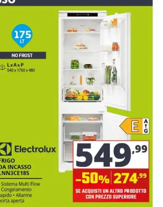 Frigorifero da incasso