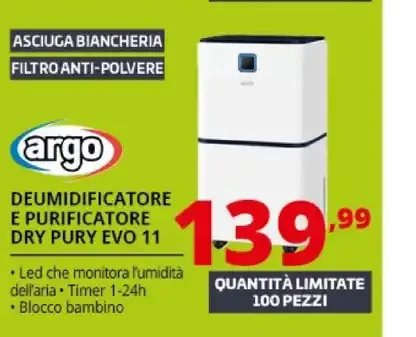 Deumidificatore e purificatore Dry Pure EVO 11