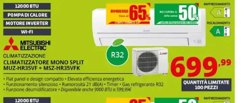 Climatizzatore mono split Mitsubishi Electric