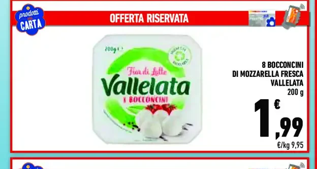 Bocconcini di mozzarella Vallelata